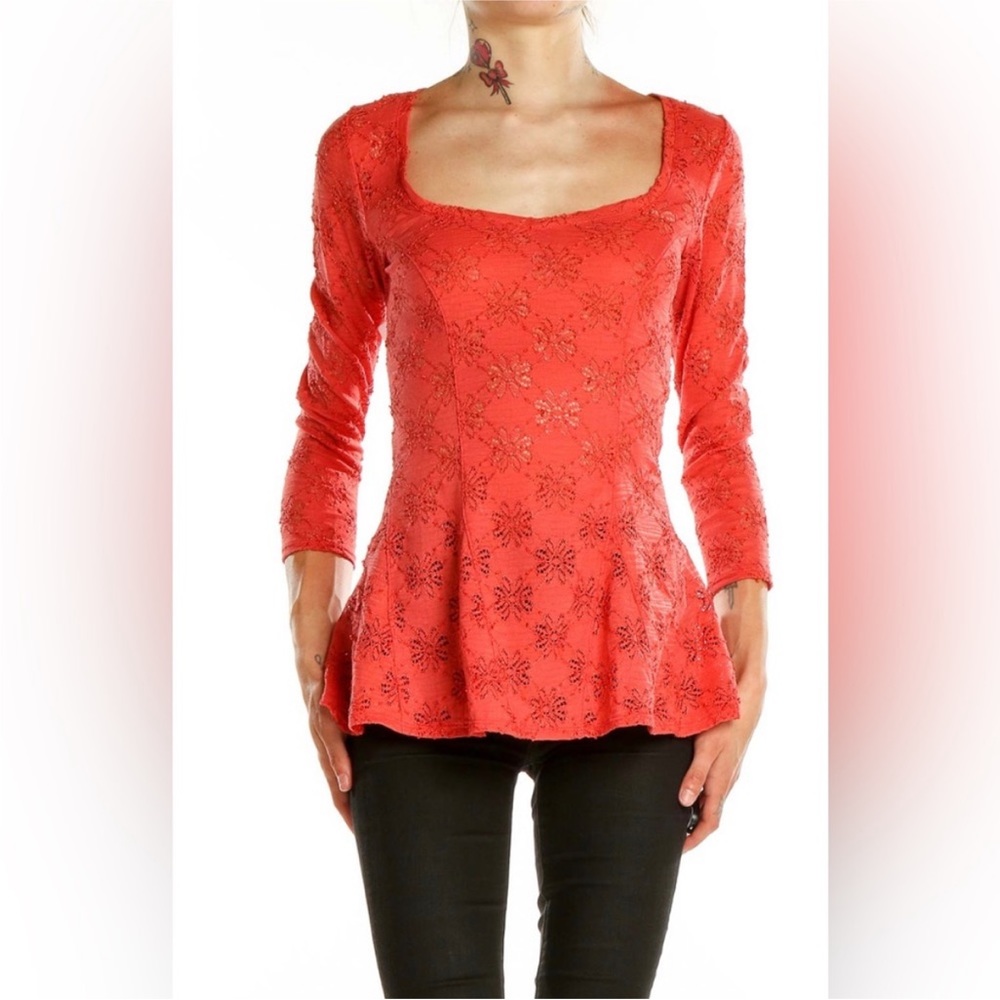 Free People Daisy Lace Godet Knit Top Size Medium